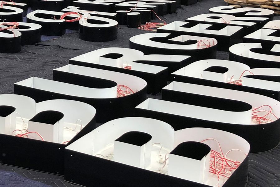 Carls Jr Fabricated Letters